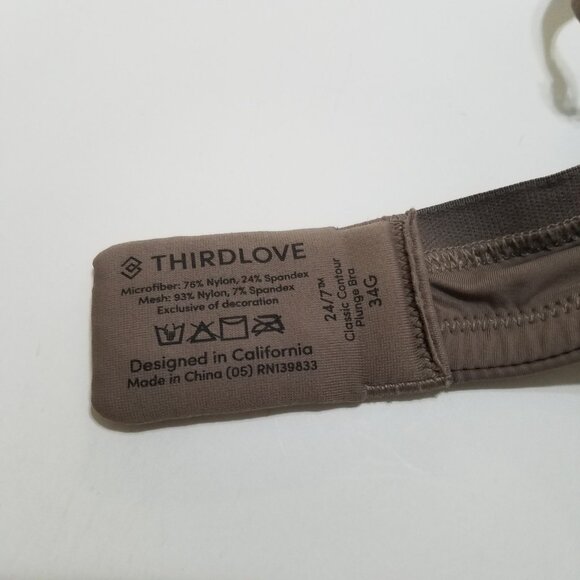 ThirdLove Classic Contour Plunge Underwire Bra Size 34G (4D) - Picture 7 of 7